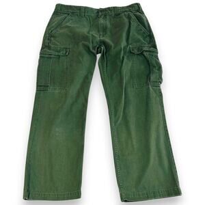 Timberland 40x30 Cargo Pants Bryant Lake Olive 100% Cotton